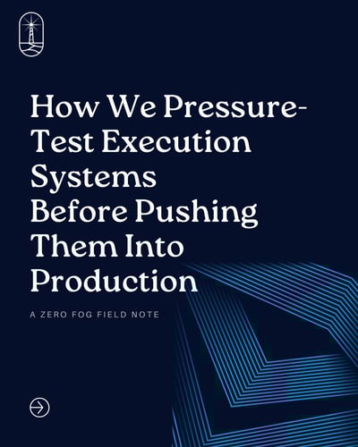 How We Pressure-Test Execution Systems Before Pushing Them Into Production
